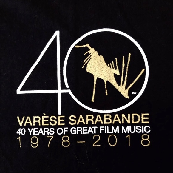 Varese Sarabande: 40 Years Of Great Film MusIc 1978-2018 Tshirt Mens Sz XL NEW - Picture 2 of 3